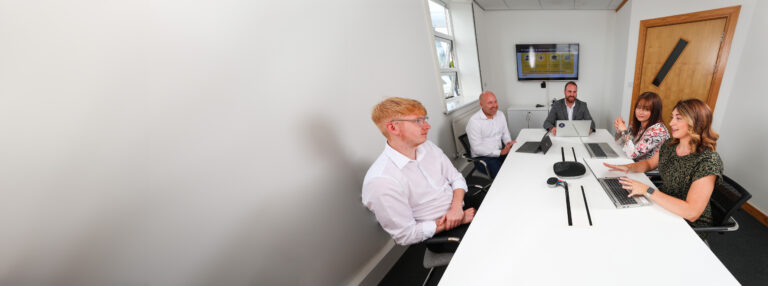 Meeting room with the team from Bondgate IT discussing how to deliver world class IT Support to the North East