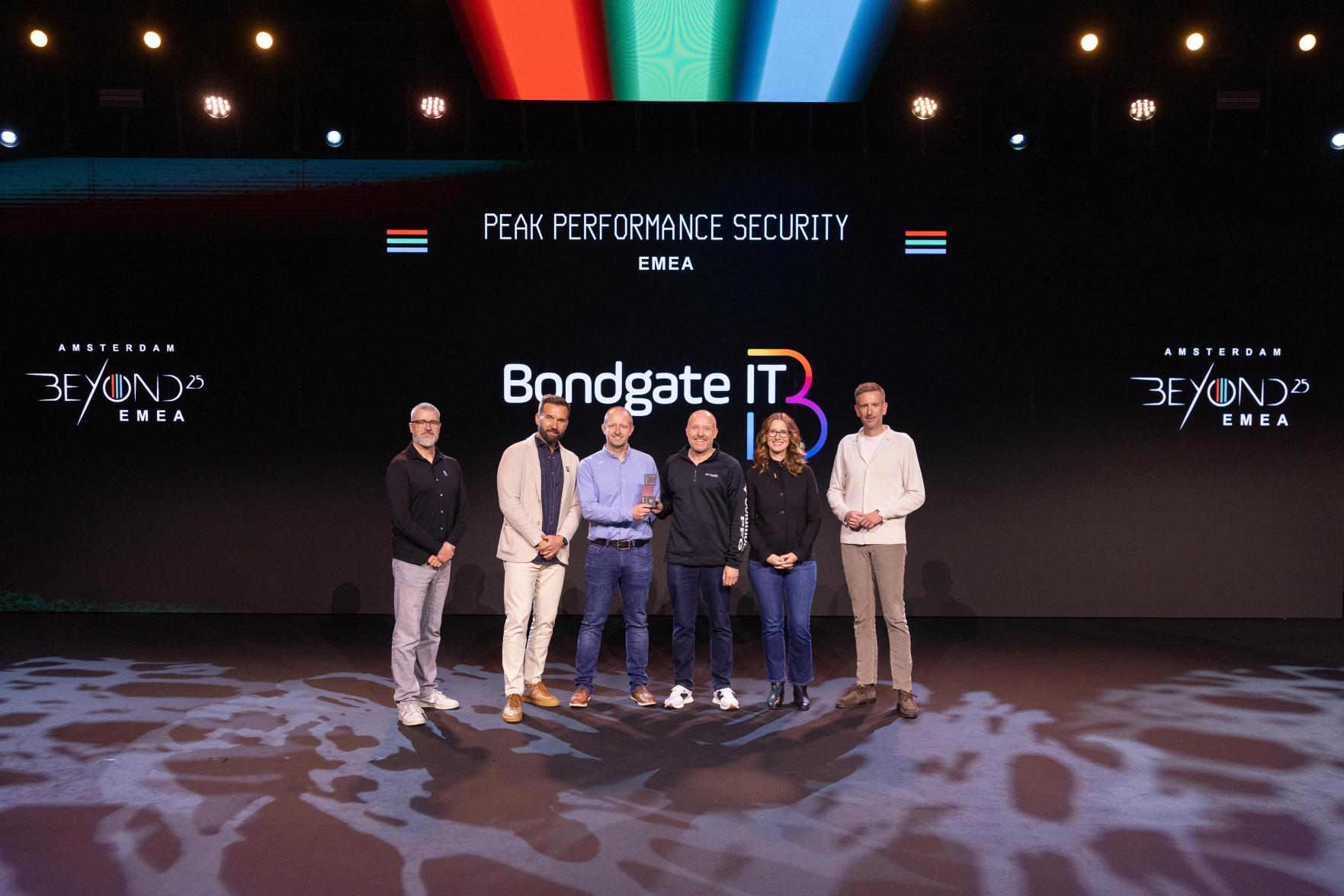 Garry and Gavin Brown receiving the awared at Pax8 Beyond