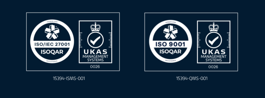 ISO 27001:2022 and ISO 9001:2015 certification marks held by Bondgate IT