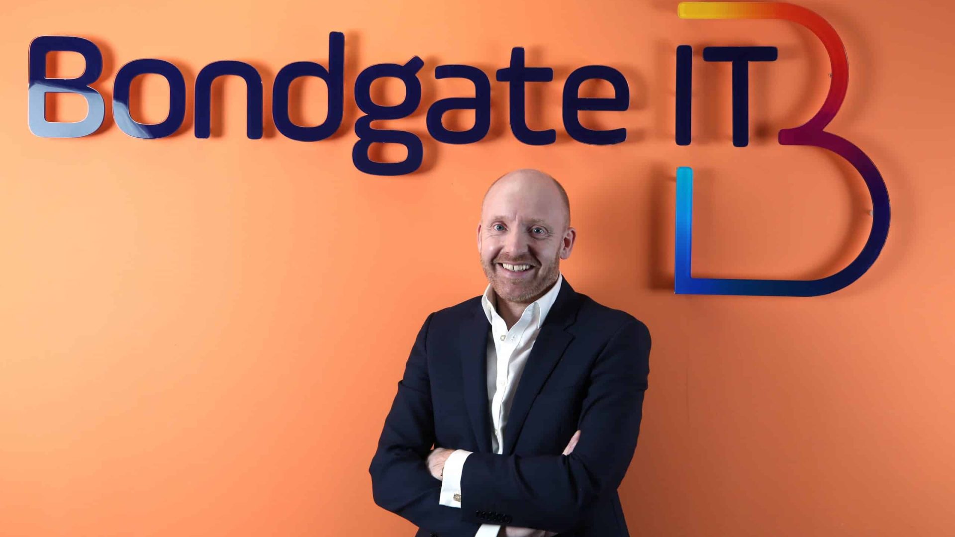Garry Brown, managing director of Bondgate IT standing in the office