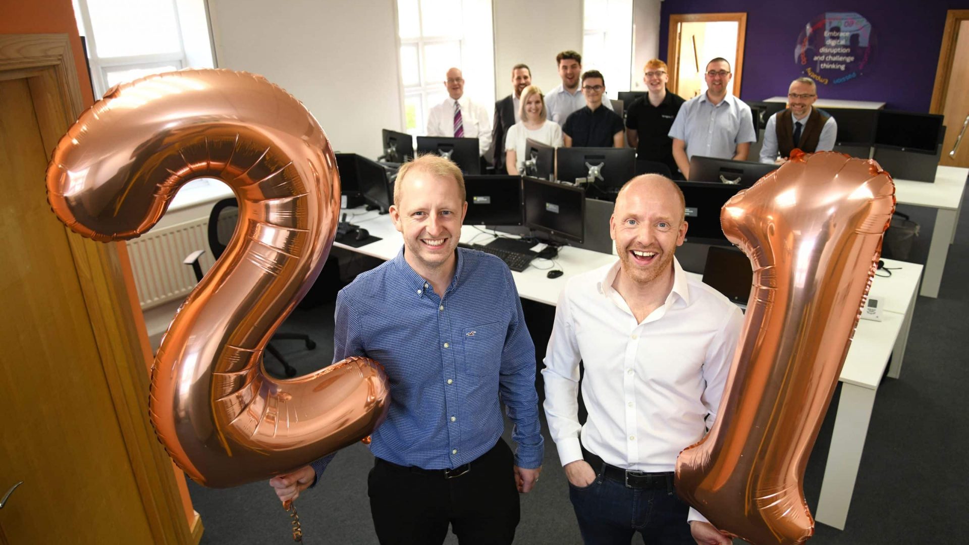 Bondgate IT team, celebrating 21st anniversary